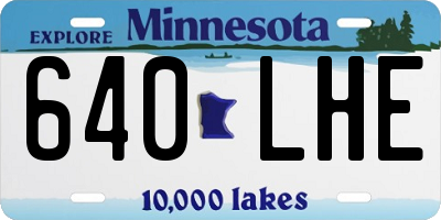MN license plate 640LHE