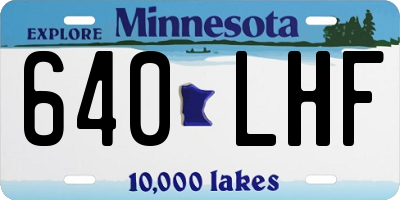 MN license plate 640LHF