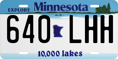 MN license plate 640LHH