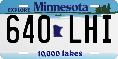 MN license plate 640LHI