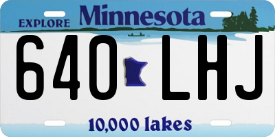 MN license plate 640LHJ