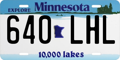 MN license plate 640LHL