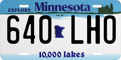 MN license plate 640LHO
