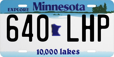 MN license plate 640LHP
