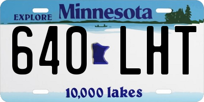 MN license plate 640LHT