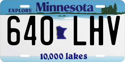MN license plate 640LHV
