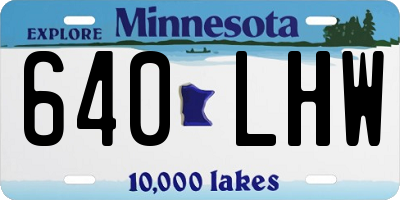 MN license plate 640LHW