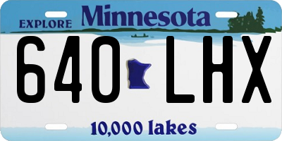 MN license plate 640LHX
