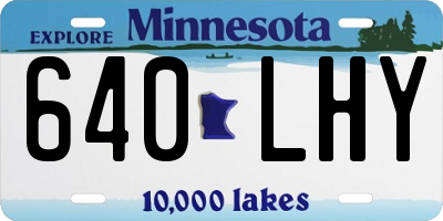 MN license plate 640LHY