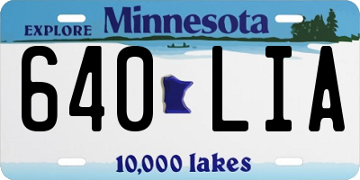 MN license plate 640LIA