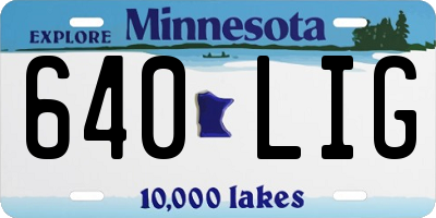 MN license plate 640LIG