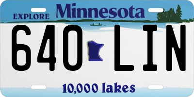 MN license plate 640LIN