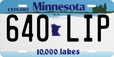 MN license plate 640LIP