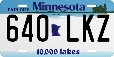 MN license plate 640LKZ