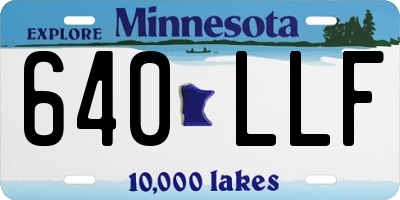 MN license plate 640LLF