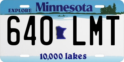 MN license plate 640LMT