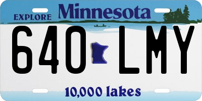 MN license plate 640LMY