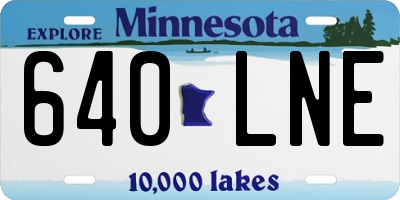 MN license plate 640LNE