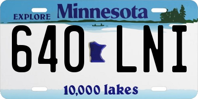 MN license plate 640LNI