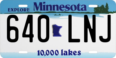 MN license plate 640LNJ
