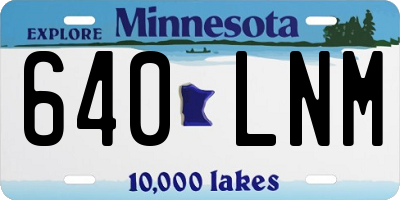 MN license plate 640LNM