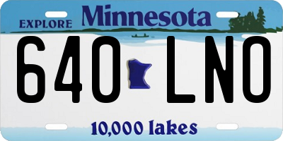 MN license plate 640LNO