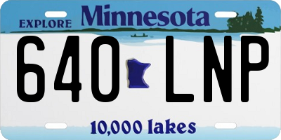 MN license plate 640LNP