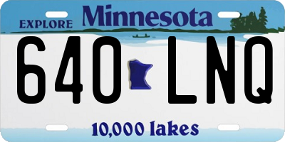 MN license plate 640LNQ