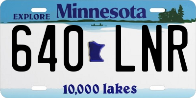 MN license plate 640LNR