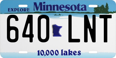 MN license plate 640LNT