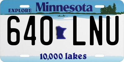 MN license plate 640LNU