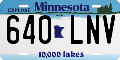 MN license plate 640LNV