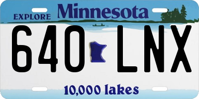 MN license plate 640LNX