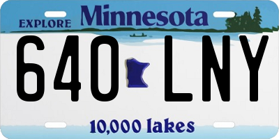 MN license plate 640LNY