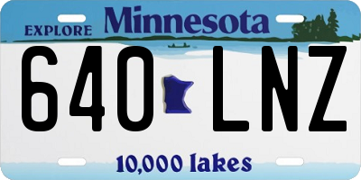 MN license plate 640LNZ