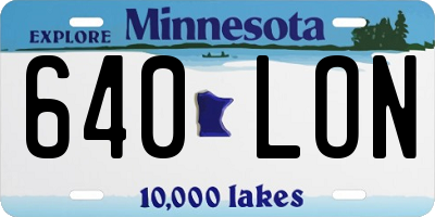 MN license plate 640LON