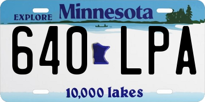 MN license plate 640LPA
