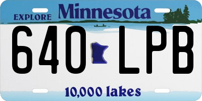 MN license plate 640LPB