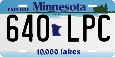 MN license plate 640LPC