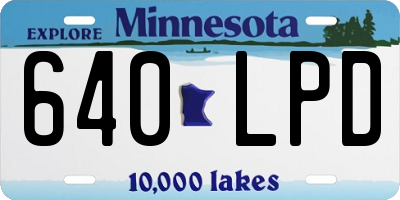 MN license plate 640LPD