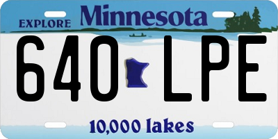 MN license plate 640LPE