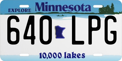 MN license plate 640LPG