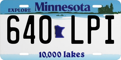 MN license plate 640LPI