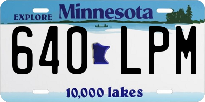 MN license plate 640LPM