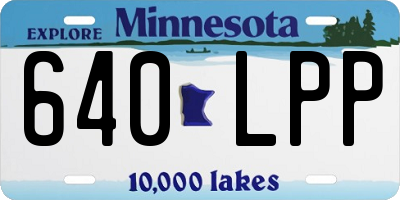 MN license plate 640LPP