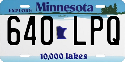 MN license plate 640LPQ