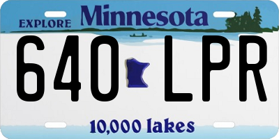 MN license plate 640LPR