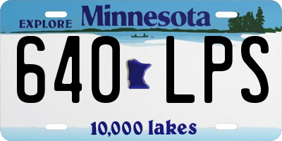 MN license plate 640LPS