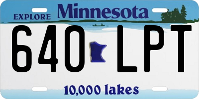 MN license plate 640LPT