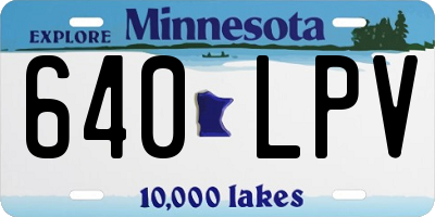 MN license plate 640LPV